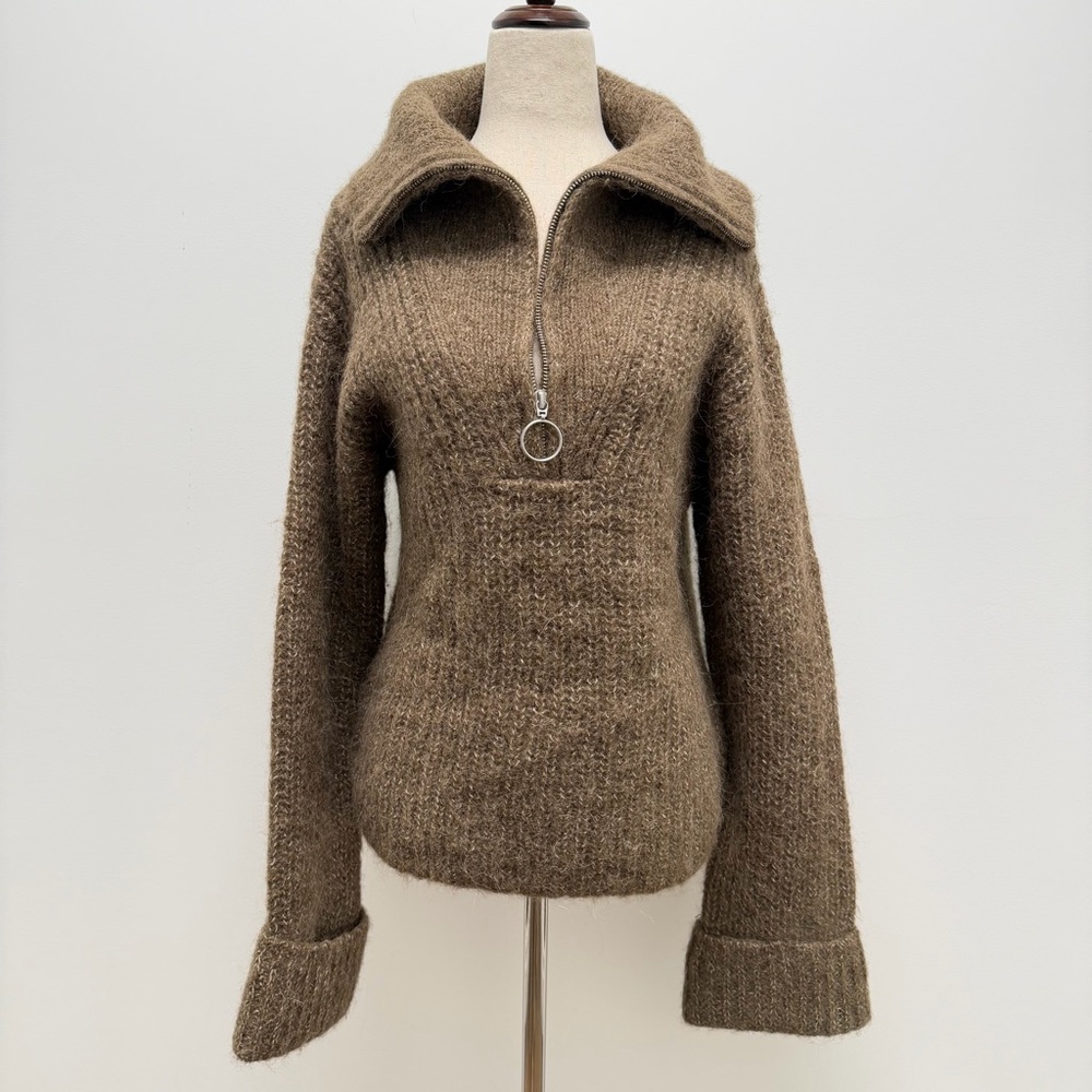 H&M Chunky Knit Brown Sweater Size X-Small - Picture 3 of 10